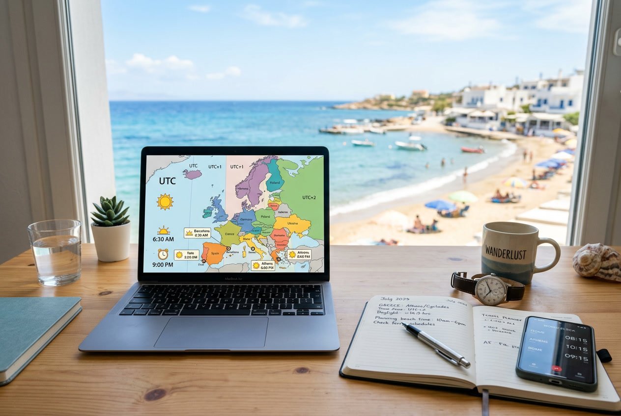 Sådan planlægger du strandferien med tidsforskelle og soltimer i Europa